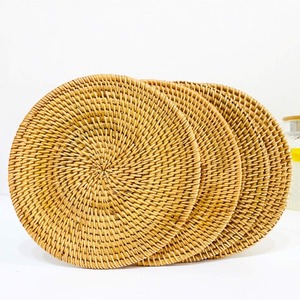 Posavasos y Salvamanteles de Bambú Natural Tejidos a Mano, Tradicionales Chinos, No Tóxicos, Resistentes al Calor, con Patrón Sólido, para Platos, Regalo, Hogar, Fiesta - Product Image 1