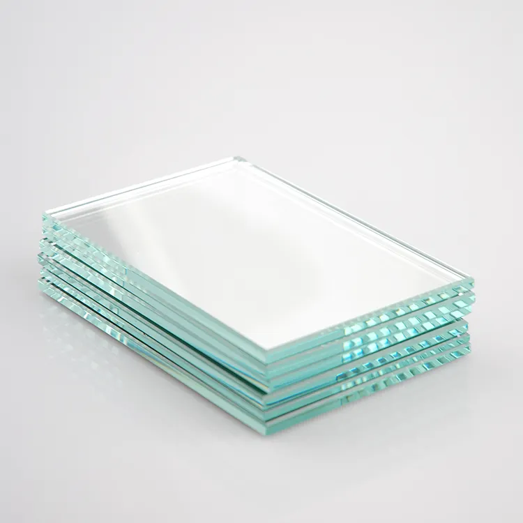 Fashion factory price coated sheet piece beveled silver mirror glass wholesale