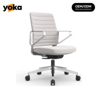 Nouvelle chaise de bureau ergonomique en tissu, accoudoirs fixes et dossier haut, couleurs personnalisées OEM/ODM directement de l'usine