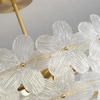 Lustre de plafond LED floral minimaliste nordique de luxe, installation facile, hauteur réglable, pour salon et chambre à coucher