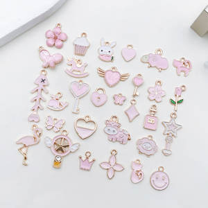 Rose dégoulinant d'huile bricolage bijoux faits à la main accessoires alliage pendentif bijoux pendentif matériel métal charme petits cadeaux - Product Image 2