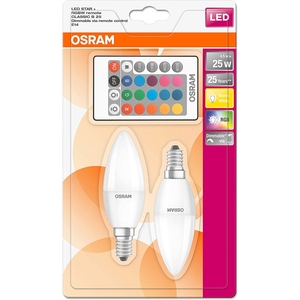 ชุดหลอดไฟ2700K สำหรับ OSRAM 4.5W LED RGB + สีขาวอบอุ่นจำนวน2 E14และช่องเสียบ B22ฐานแก้วควบคุมระยะไกลสำหรับให้แสงสว่าง - Product Image 3