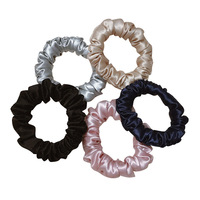 Vente directe usine – Chouchous de luxe 100 % soie couleur personnalisée, accessoires pour cheveux 19/22/25 mm, élastiques en soie naturelle pour femmes et filles