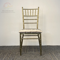 Bonnes ventes chaises Chiavari dorées à cadre en aluminium de conception démontable empilable au prix d'usine utilisation d'un banquet d'événement