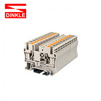Bloc de bornes de raccordement sans outil DINKLE DP6N 6 mm à insertion directe, connecteur de câblage sur rail DIN, fabriqué en Chine