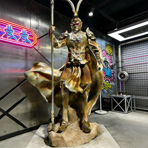 Scultura del Re Scimmia a Grandezza Naturale in Resina Resistente ai Raggi UV, Statua di Sun Wu Kong Dipinta a Mano per Decorazione di Giardini e Luoghi Culturali - Product Image 2