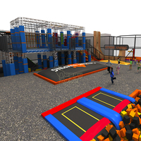 Parcs de trampolines interactifs pour adultes et enfants, centres de fitness, usage commercial, entraînement physique en intérieur et en extérieur, défis d'aventure
