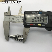 Nouveau fermoir en acier inoxydable trou fermoir fin crochet bricolage Bracelet en cuir connecteurs pour la fabrication de bijoux fournitures en gros