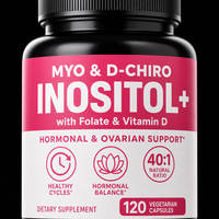 Capsules de D-Chiro-Inositol à Marque Blanche, Vitamines à l'Acide Folique pour Femmes, Adultes et Personnes Âgées - Soutien Énergétique, Mémoire et Sommeil (Ne convient pas aux nouveau-nés)
