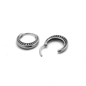 Pendientes Huggie de yunnique, acero inoxidable 316, diseño geométrico para hombres y mujeres, joyería de moda - Product Image 2