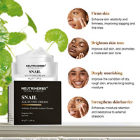 Neutriherbs Anti-Rides Lifting Renforcement Éclaircissant Adoucissant Escargot Tout en Un Crème pour le Visage