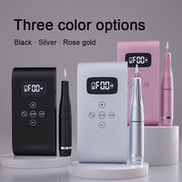 Kit professionnel de perceuse à ongles électrique rechargeable portable multicolore en acier inoxydable avec lampe UV, moteur sans balais 35000 tr/min, certifié CE
