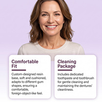 Kit de modification de prothèse dentaire Feimuko (autres matériaux, autres types) s'adapte au contour des gencives, port confortable, kit de soins dentaires portable