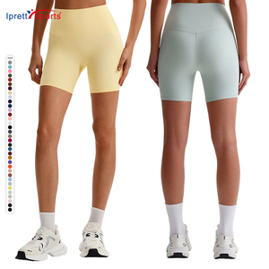 Shorts de <span class=keywords><strong>yoga</strong></span> taille haute pour femme, sensation seconde peau, style cycliste, extensibles brossés, pour la gym et le fitness - Product Image 1