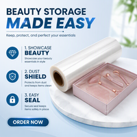 Film rétractable POF personnalisé avec logo, recyclable, alimentaire, livraison rapide, fournisseur en gros pour l'emballage de palettes de maquillage