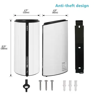 AK1209-soporte de pared de plástico ABS para cocina de hotel y niños, 850ml rellenable de gel de ducha, dispensador de jabón líquido sin contacto