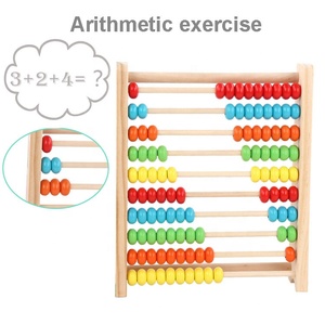 Giocattoli Educativi di Matematica, Abaco in Legno a 10 File, Strumento di Calcolo con Perline <span class=keywords><strong>per</strong></span> l'Apprendimento Precoce dell'Aritmetica <span class=keywords><strong>per</strong></span> <span class=keywords><strong>Bambini</strong></span> - Product Image 6
