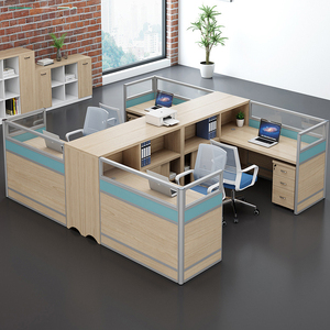 Hiện đại bền Modular văn phòng cubicle Workstation với bảng điều khiển bàn gỗ - Product Image 6