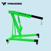 Grue à bras unique multifonctionnelle de style nouveau vert, outil de levage hydraulique mobile, grue d'atelier fixe de 3 tonnes