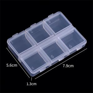 Caixa de Armazenamento para Unhas com 6/12 Compartimentos, Estojo Vazio de Acrílico para Pó de Manicure, Contas, Gemas, Strass, Joias para Unhas, Ferramenta DIY para Unhas - Product Image 4