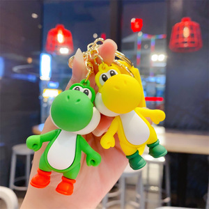 Porte-clés <span class=keywords><strong>3D</strong></span> Mario Yoshi <span class=keywords><strong>en</strong></span> PVC souple, figurine de dessin animé, décoration de sac à dos, pendentif de clé de voiture, cadeau promotionnel tissé, porte-clés <span class=keywords><strong>3D</strong></span> adorable - Product Image 3