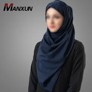 Sıcak satış müslüman temel gündelik giyim başörtüsü eşarp moda bayanlar şal kafa pelerin İslam giyim