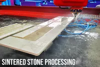 Machine automatique de découpe, polissage et fraisage CNC 3 axes pour trous de lavabo en marbre et granit, avec moteur, pompe et boîte de vitesses HUALONG Stone Machinery