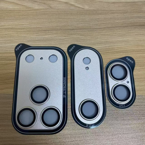 Kim loại hợp kim nhôm khung Matte Armor ống kính Bìa Tempered Glass Máy ảnh ống kính bảo vệ cho <span class=keywords><strong>iPhone</strong></span> 17 Pro Max 17 không khí 16 15 12 - Product Image 3