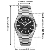 Homme Suisse De Luxe Tendance 10 Bars Montres Homme Personnalisable NH35 Cadran En Acier Inoxydable Poli Automatique Cadran