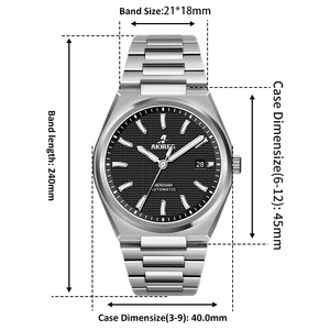 Homme Suisse De Luxe Tendance 10 Bars Montres Homme Personnalisable NH35 Cadran En Acier Inoxydable Poli Automatique Cadran - Product Image 5