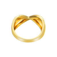 Nouvelle bague Mobius Eternal Love en laiton plaqué or 18 carats avec zircon, bijoux tendance pour femmes