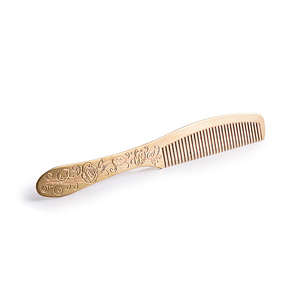 Peigne à long manche en laiton doré de style chinois de haute qualité avec logo personnalisé - Product Image 4