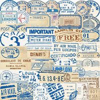 50PCS Vintage timbre-poste carte d'embarquement paquebot voyage billet d'avion autocollant