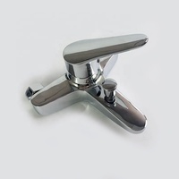 Robinetterie murale moderne pour baignoires, mitigeur monocommande pour bidet et douche, robinet de baignoire en alliage de zinc chromé, robinetterie de bain et de douche