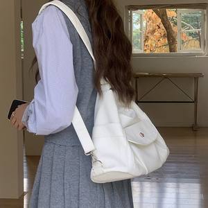 Mochila de Cuero Suave Blanca con Bolsillo con Cremallera y Correa Desmontable para Uso Diario Primavera 2025 - Product Image 4