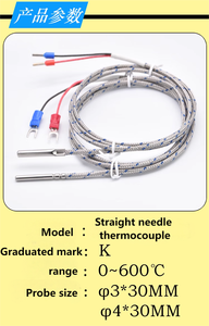 مسبار حراري K الحرارية التحقيق درجة حرارة بسيطة 3*30 استشعار درجة الحرارة إبرة - Product Image 5