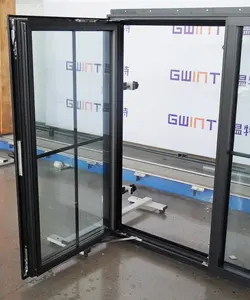 GWINT diskon 10 pemasok Top Thermal Break aluminium Double Glazed kaca Tempered Tilt dan putar jendela