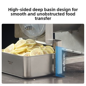 Commerciële elektrische citroensnijder, fruit-, groente- en aardappel-/zoete aardappelsnijder - Product Image 5