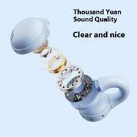 AliSelect X53 TWS Earbuds Clip Bone Conduction Wireless Headset HD Smart ENC Peredam Kebisingan Daya Tahan Lama LED jl Gaming Panggilan