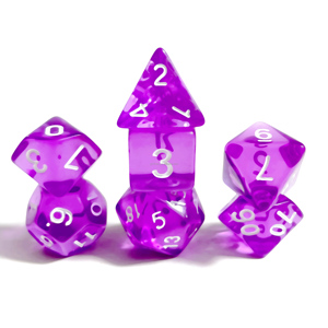 In-Stock Transparent Clear DND <strong>Dice</strong> <strong>Set</strong> 7pcs Acrylic Polyhedral Low Price Per Bag - Product Image 5