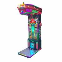 Machine de boxe d'arcade anglaise sans fil rechargeable en acier inoxydable, à monnayeur, puissance de frappe ultime, pour jeu en extérieur, garantie 1 an