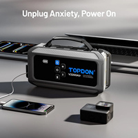 TOPDON V2200Air Démarreur de batterie de voiture 2-en-1 2200 ampères de crête et gonfleur de pneus avec écran LCD numérique et lumière d'urgence