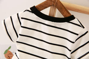 Ropa Deportiva Informal para Niños, Conjunto de Camiseta de Manga Corta para Niños, Conjuntos de Camisetas y Pantalones con Rayas - Product Image 4