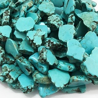 Dalles de turquoise stabilisée de 15-25 mm, pièces de pierres précieuses naturelles en vrac pour la fabrication de bijoux, fournitures artisanales en gros