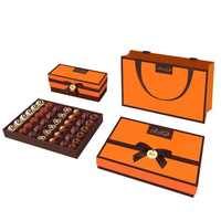 Cajas de cartón de chocolate de grado alimenticio de color de tamaño personalizado de San Valentín 2024, caja de embalaje de papel para dulces, galletas, dulces, regalo