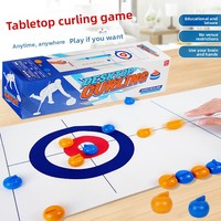 Jeu de curling de table portable, tapis de curling enroulable, jeu de glisse de pierres, jeu d'interaction parent-enfant, fabrication sur mesure