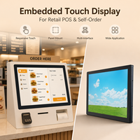 Nouvel écran tactile PCAP intégré de 15,6, 18,5, 19 et 21,5 pouces 4:3 VGA/DVI USB pour terminal de point de vente et distributeur automatique en libre-service
