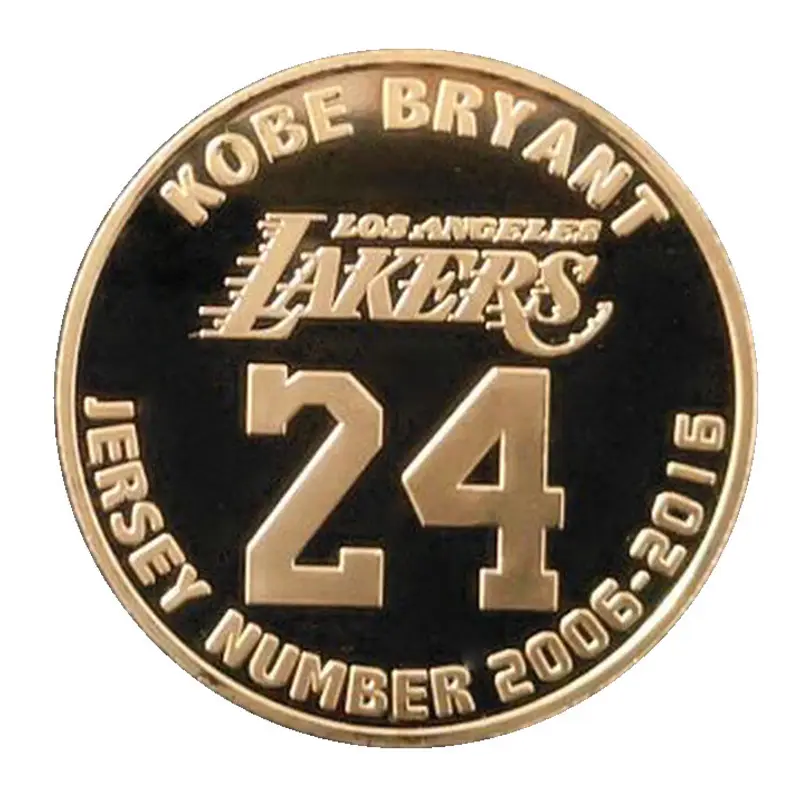 カスタムスーパースターデコレーション記念メタルゴールド24バスケットボール選手神戸ブライアントチャレンジコイン
