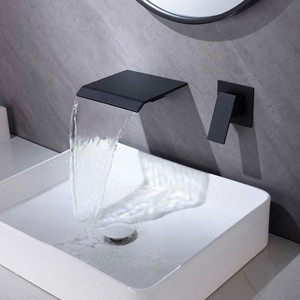 In-wall Light Luxury Waterfall Bathroom for Home Use Concealed Ceramic Core Two Washbasins FL-2009 In-Wall Concealed Installatio - Product Image 2