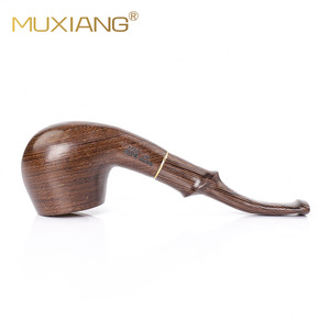 Muxiang Wooden Smoking Pipe Bent Type Chicken Wing Wood 9mm Filter Tobacco Pipe Men's Accessory - Product Image 2